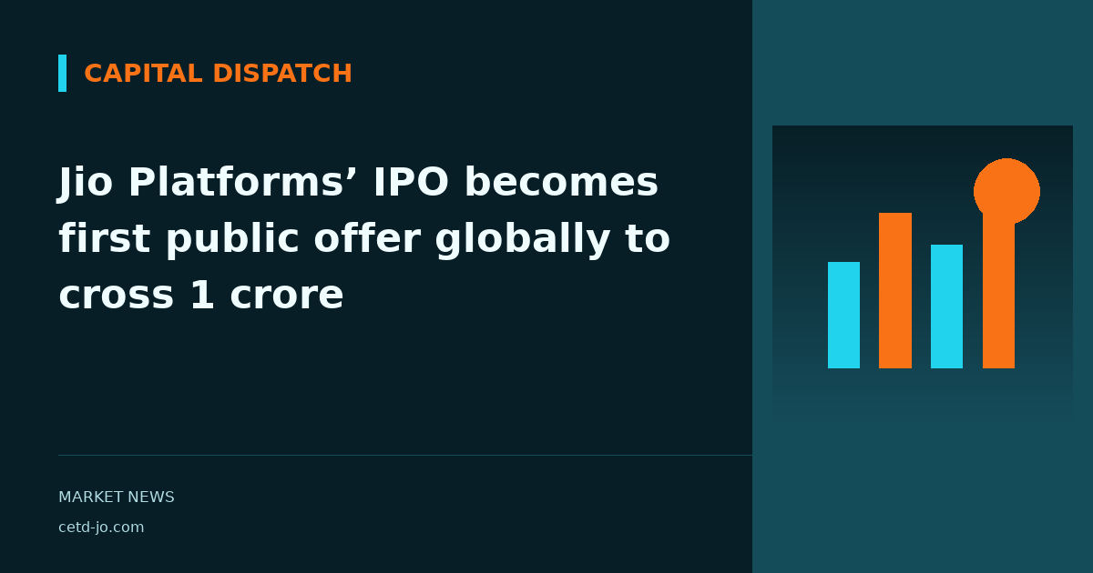 Jio Platforms’ IPO becomes first public offer globally to cross 1 crore