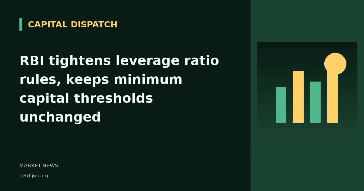 RBI tightens leverage ratio rules, keeps minimum capital thresholds unchanged